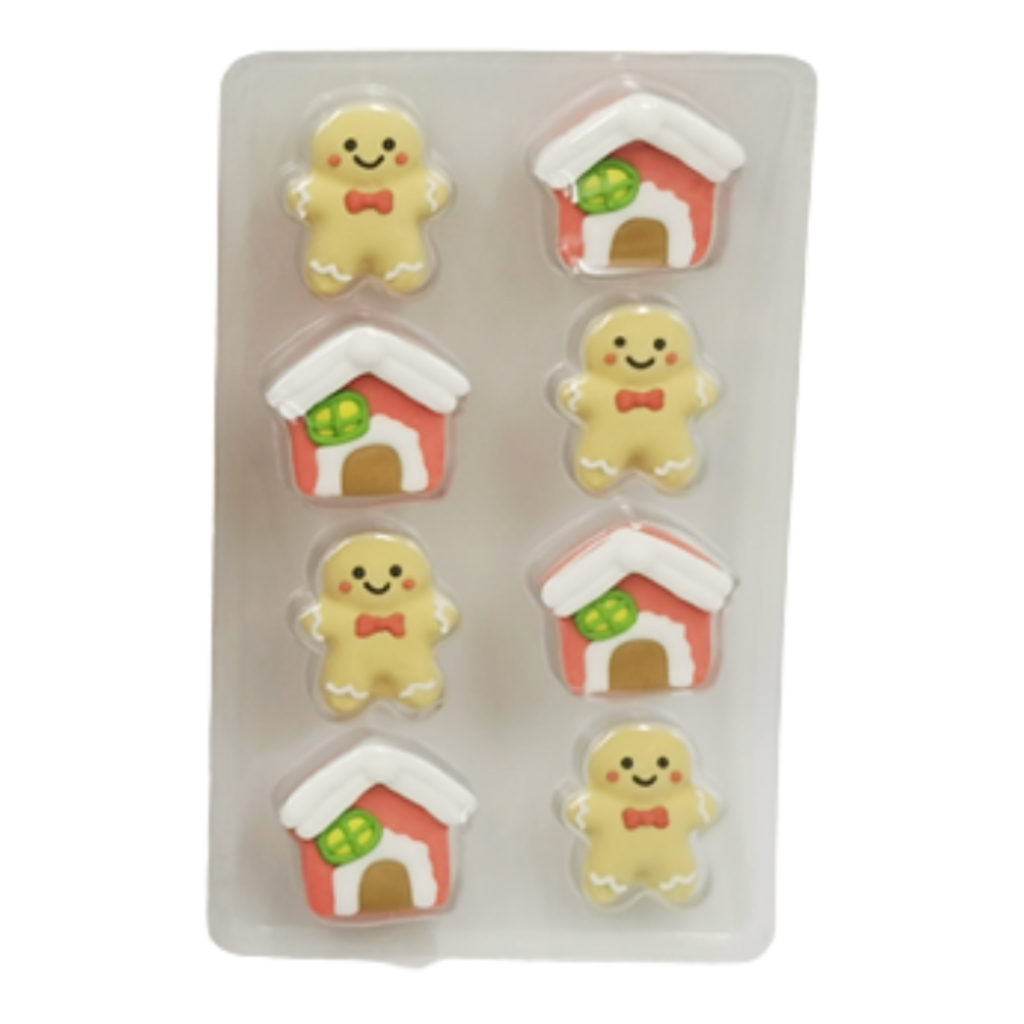 Decoración Fondant Navidad Galleta de Jengibre y Casa