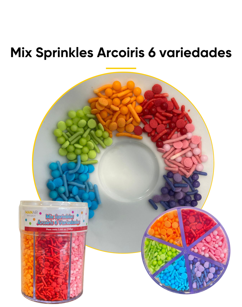 Mix Sprinkles Arcoiris 6 variedades