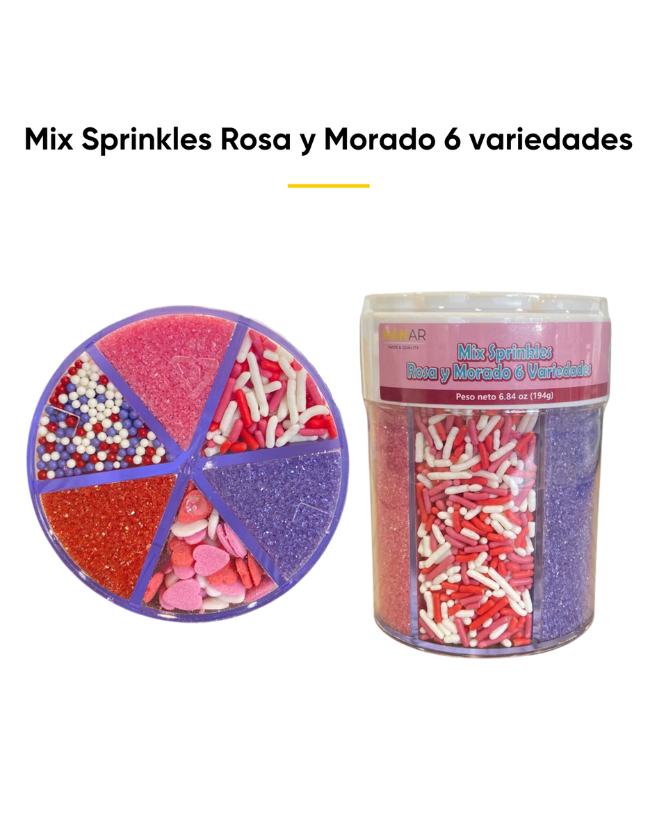 Mix Sprinkles Rosa y Morado 6 variedades – manar | molderil