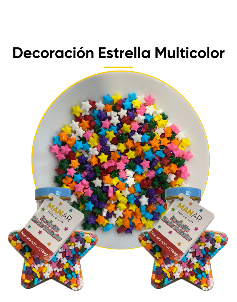 Decoración Estrella Multicolor