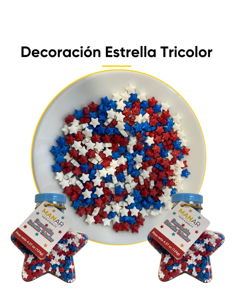 Decoración Estrella Tricolor