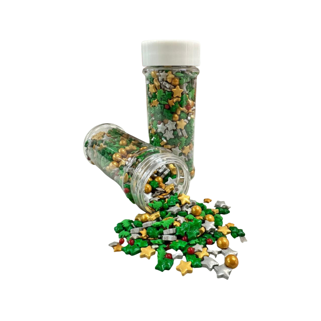 Mix Sprinkles Navidad Estrellas Metalizadas